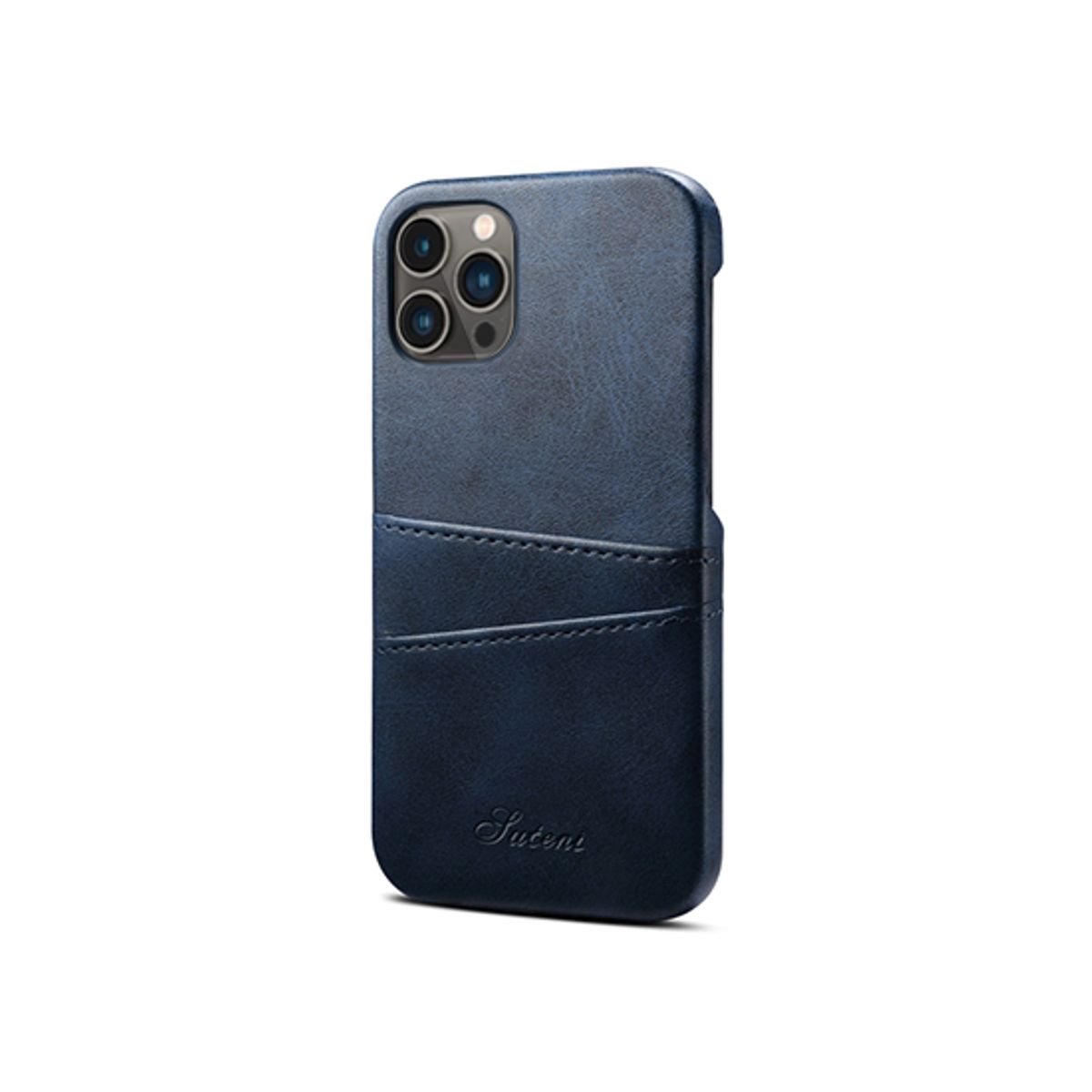 iPhone 15 Pro Max - NX Design Læder Cover M. Kortholder - Navy