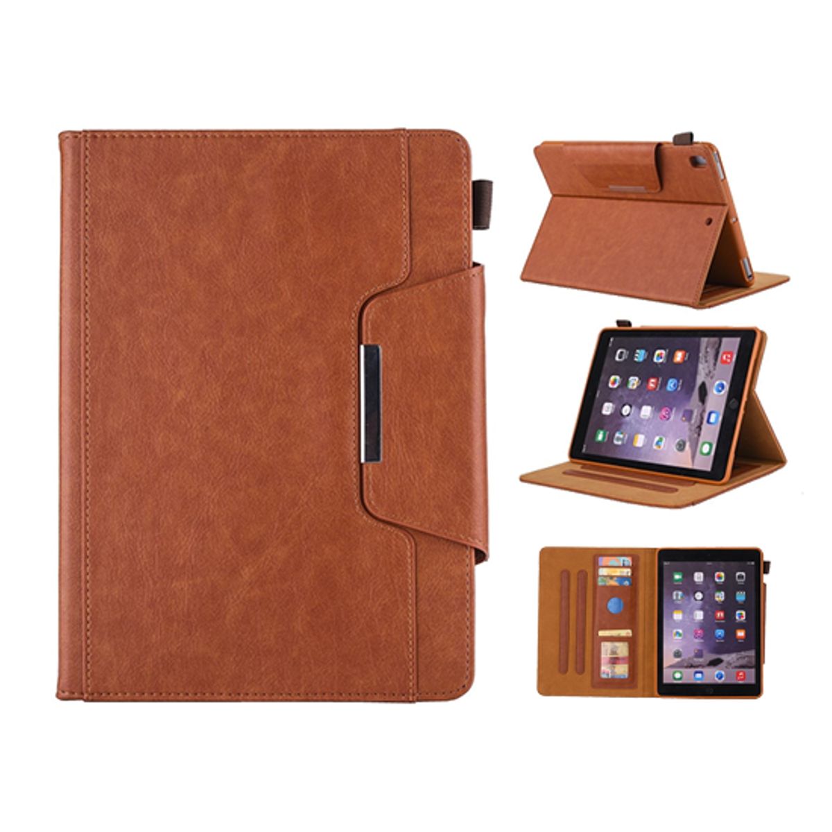 iPad Air 3 10,5" (2019) - Verona&trade; Multietui Ægte Læder Cover - Brun