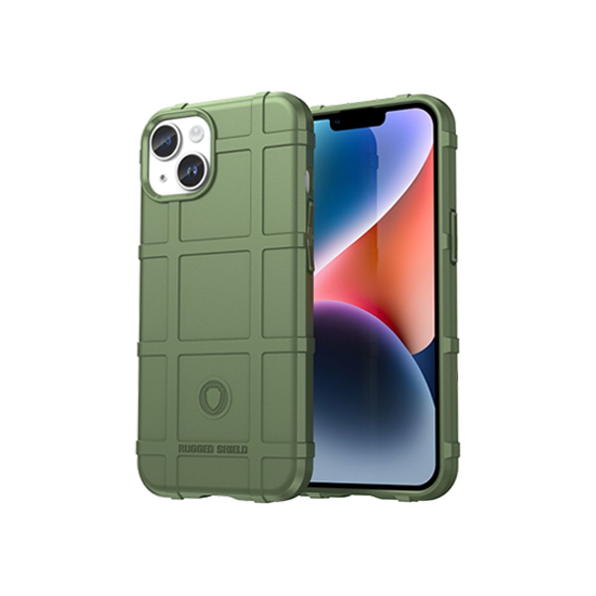 iPhone 14 Plus - RUGGED SHIELD&trade; Stødsikkert Håndværker Cover - Grøn