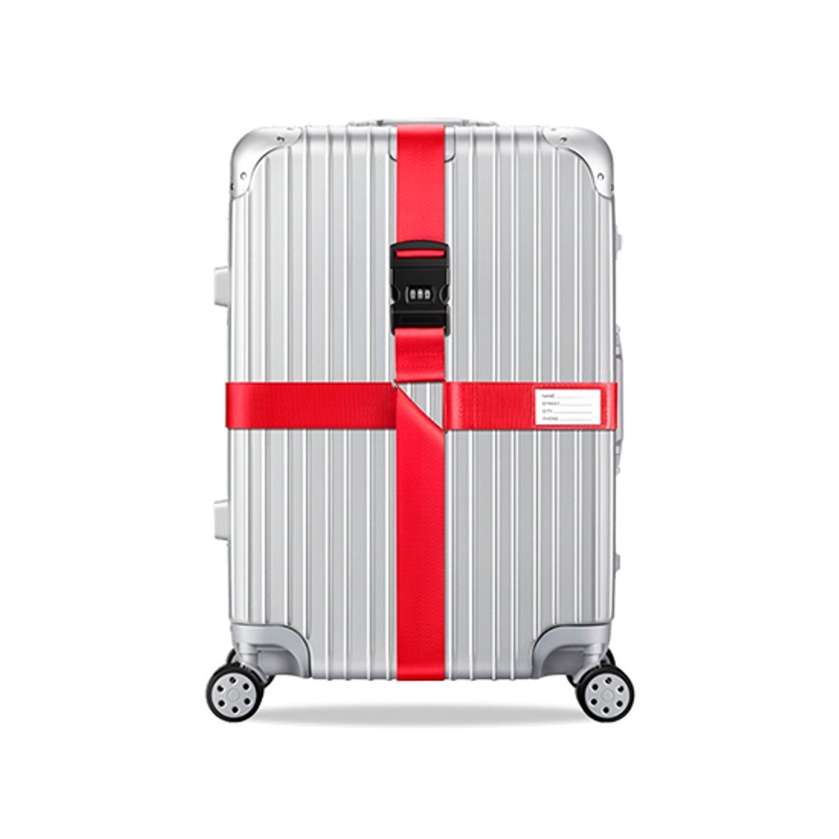 Baggagerem m. kodelås - Premium - Rød - Travel-tech&trade;