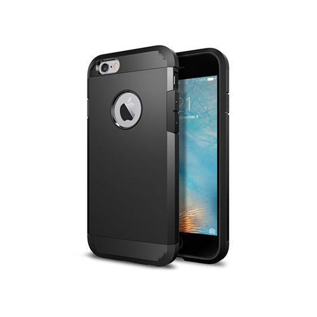 iPhone 6/6s - REALIKE Hybrid Armor Håndværker Cover - Sort