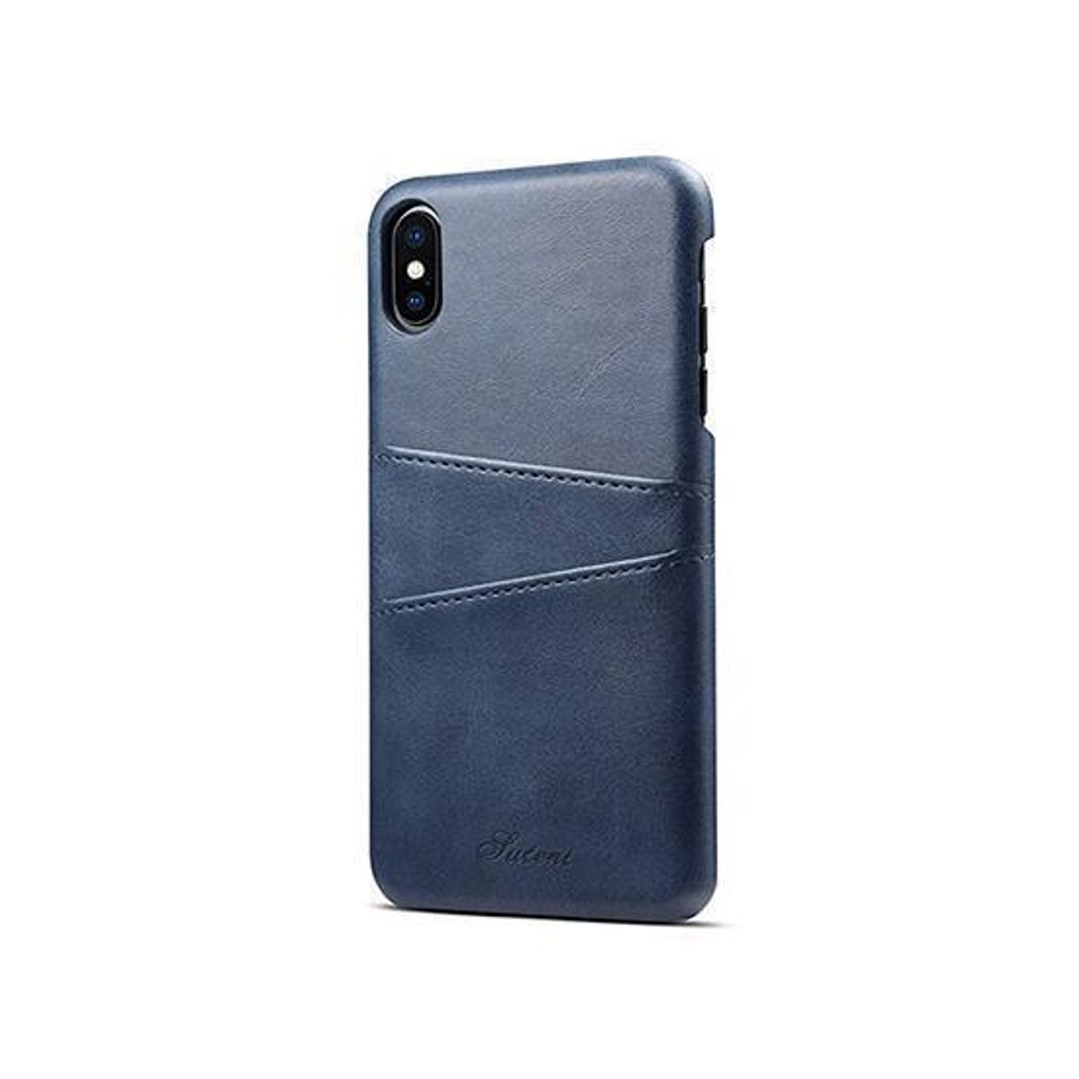 iPhone XS Max - NX Design Læder Cover M. Kortholder - Blå