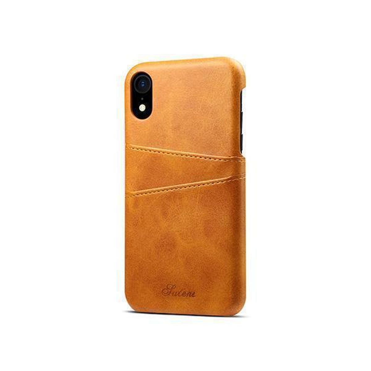 iPhone XR - NX Design Læder Cover M. Kortholder - Lysebrun