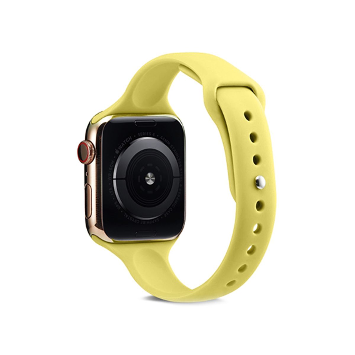 Apple Watch (42/44/SE/45/46/49mm) - ICON&trade; Tynd Classic Silikone Rem - Gul