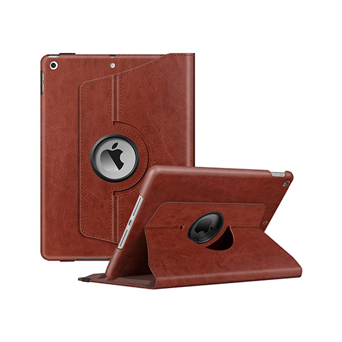 iPad 6 - 9.7" - Retro Diary&trade; Vintage 360° Onefold Læder Cover - Brun