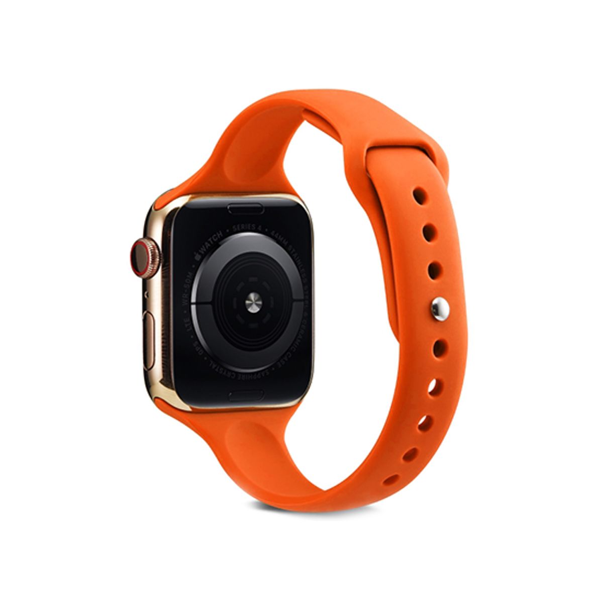 Apple Watch (38/40/SE/41/42mm) - ICON&trade; Tynd Classic Silikone Rem - Orange