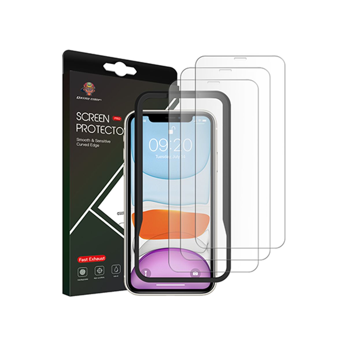 iPhone XS Max - Dazzle Color&trade; Beskyttelsesglas Pakke - 3 Stk