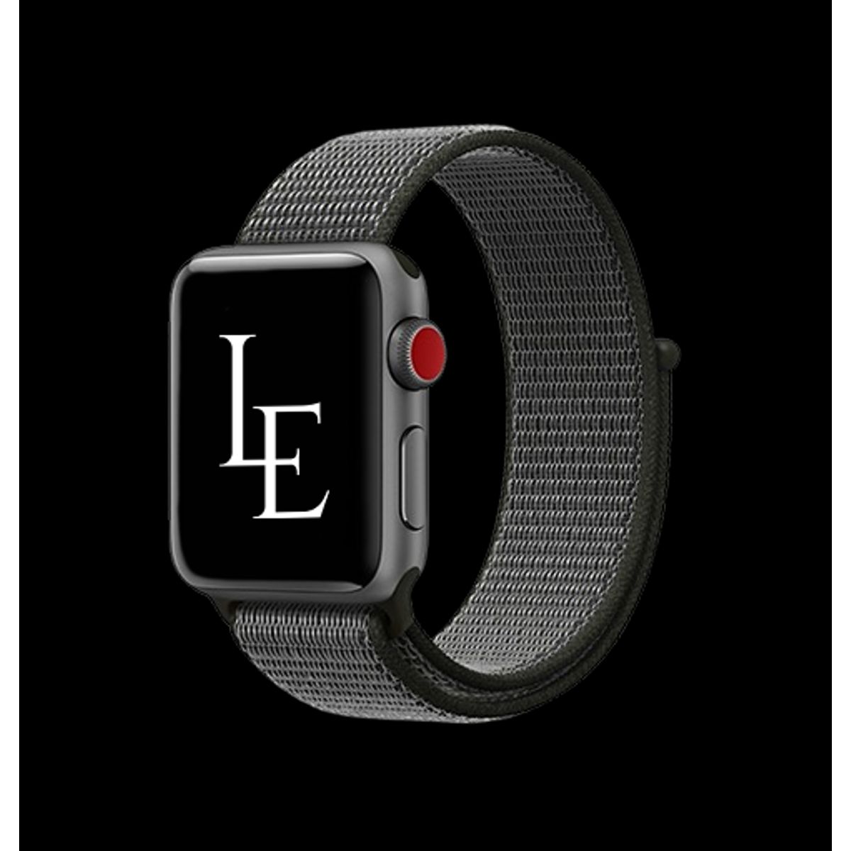 Apple Watch (42/44/SE/45/46/49mm) - L'Empiri&trade; Nylon Velcro Rem - Oliven