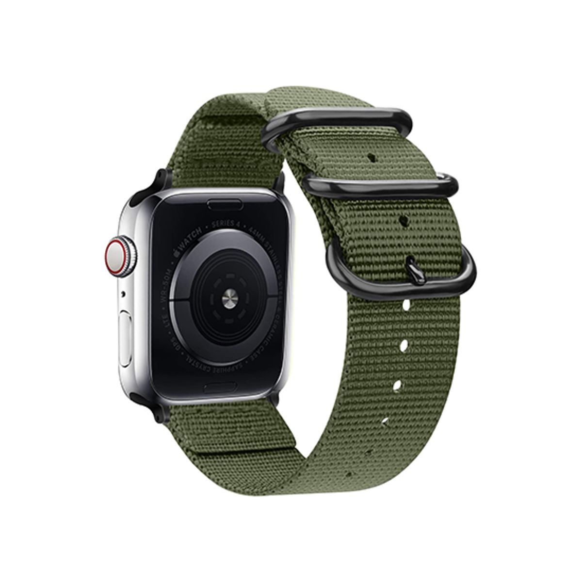 Apple Watch (38/40/SE/41/42mm) - Nato Military Nylon Rem - Army Green