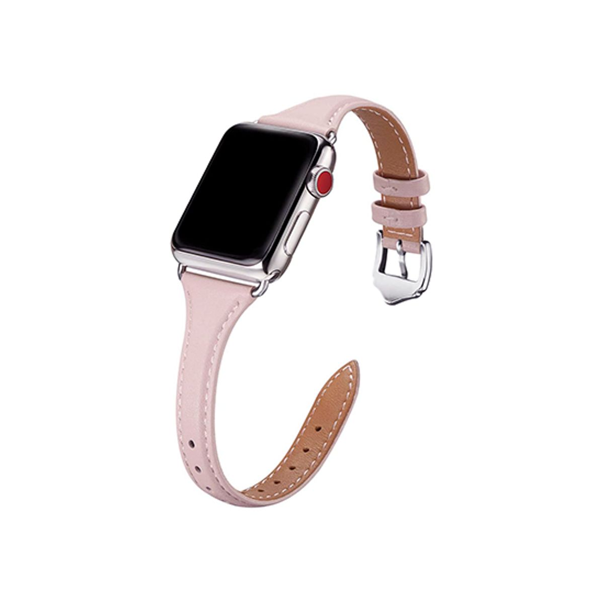 Apple Watch (42/44/SE/45/46/49mm) - Wonder&trade; Classic Læder Rem - Rose