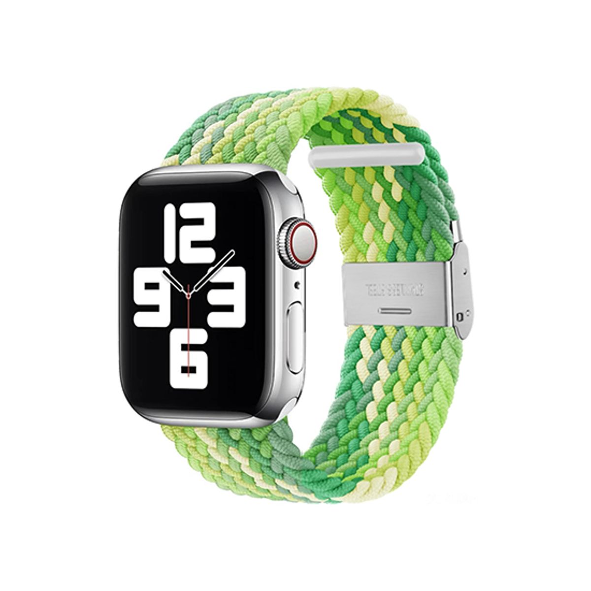 Apple Watch (38/40/SE/41/42mm) - Deluxe&trade; Woven Flettet Loop Rem - Grøn