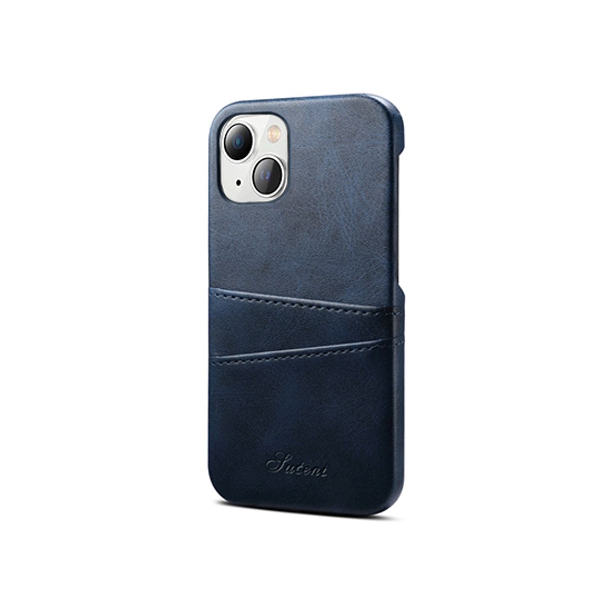 iPhone 14 - NX Design Læder Cover M. Kortholder - Navy