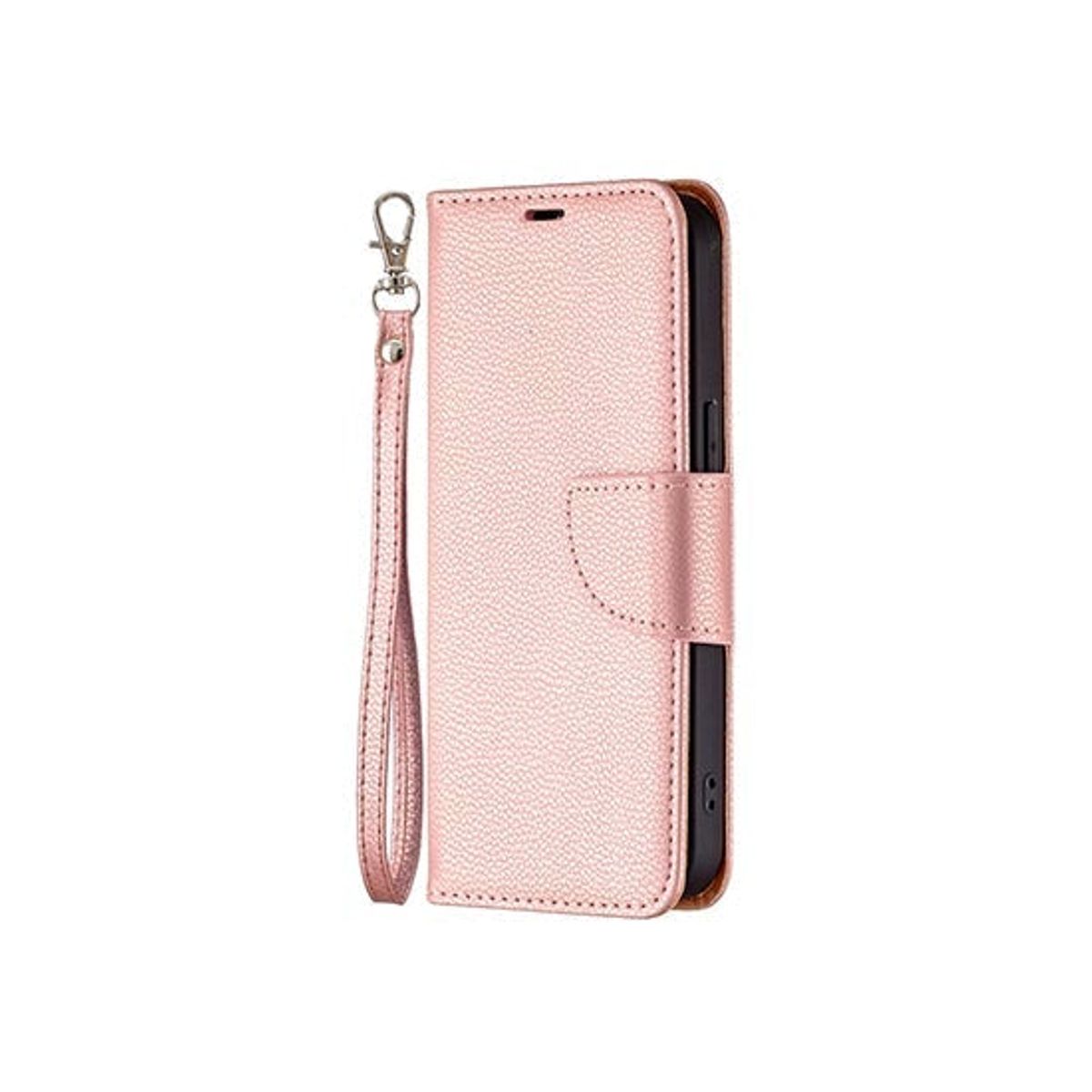 iPhone 13 Pro Max - Aphrodite Læder Etui M. Kickstand - Rosegold/Lyserød