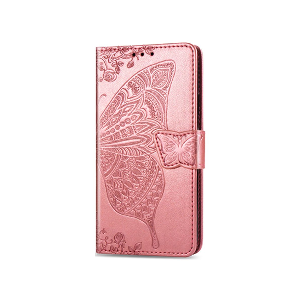 iPhone 7/8/SE(2020/2022) - BUTTERFLY&trade; Læder Etui / Taske M. Pung - Rose