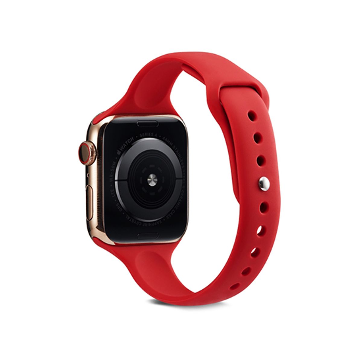 Apple Watch (38/40/SE/41/42mm) - ICON&trade; Tynd Classic Silikone Rem - Rød