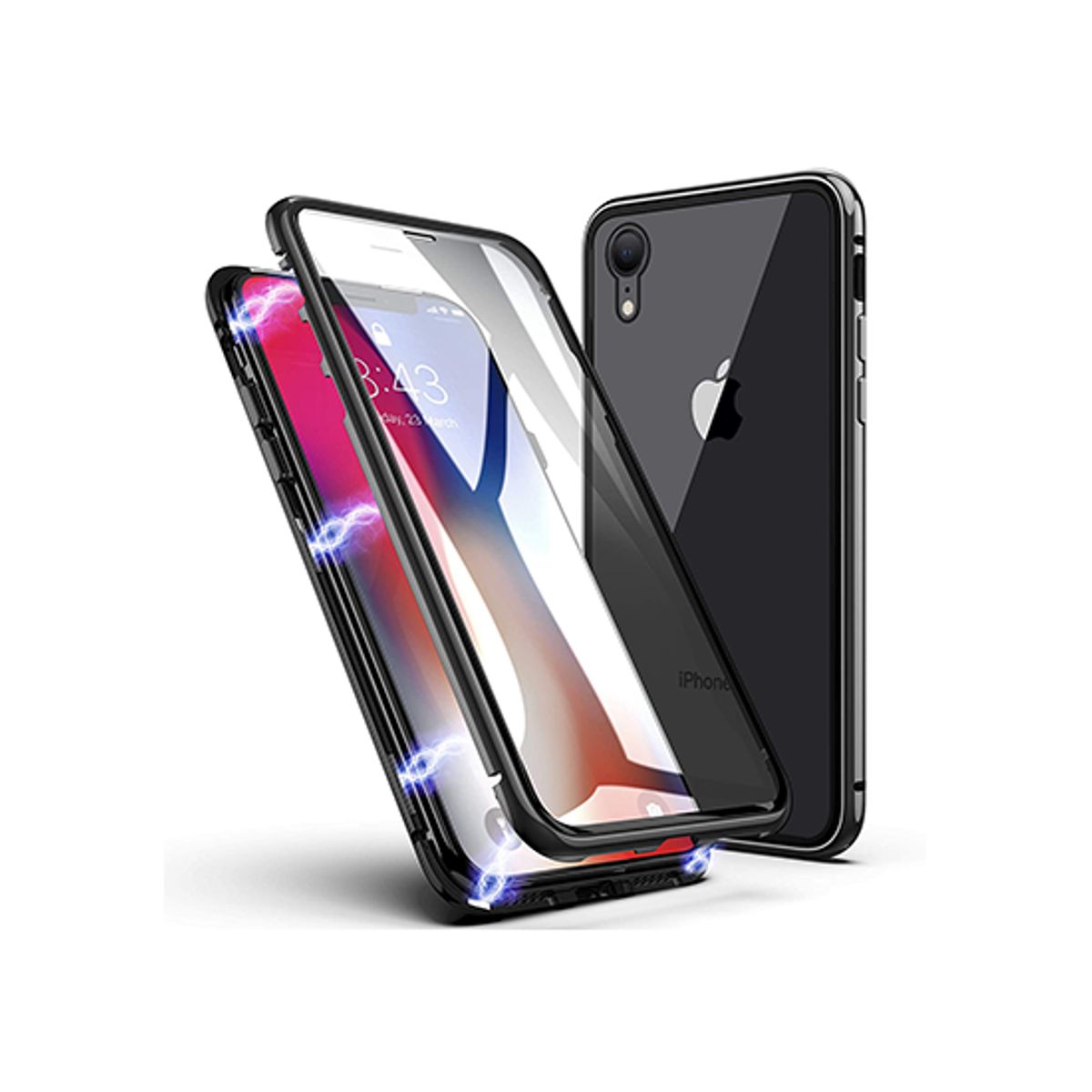 iPhone XR - MagGuard&trade; 360 Magnetisk Cover M. Hærdet glas