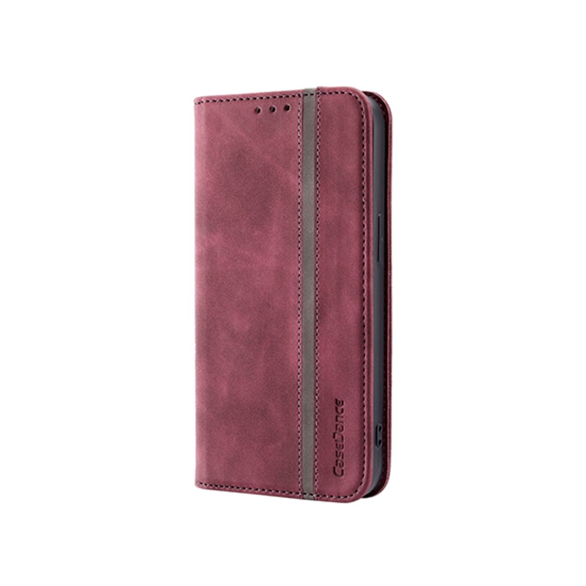 iPhone 13 Pro - CaseMe&trade; Vintage Læder Etui / Pung - Bordeaux Rød