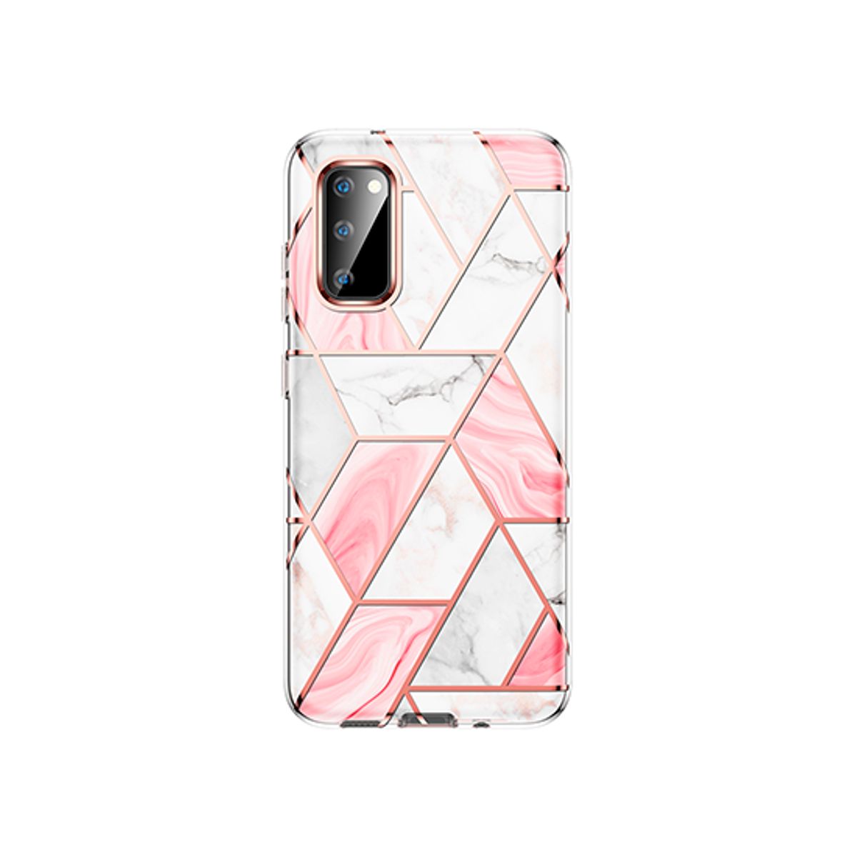 Samsung S20 - UNIQ&trade; Marble Silikone Cover - Rose Pearl