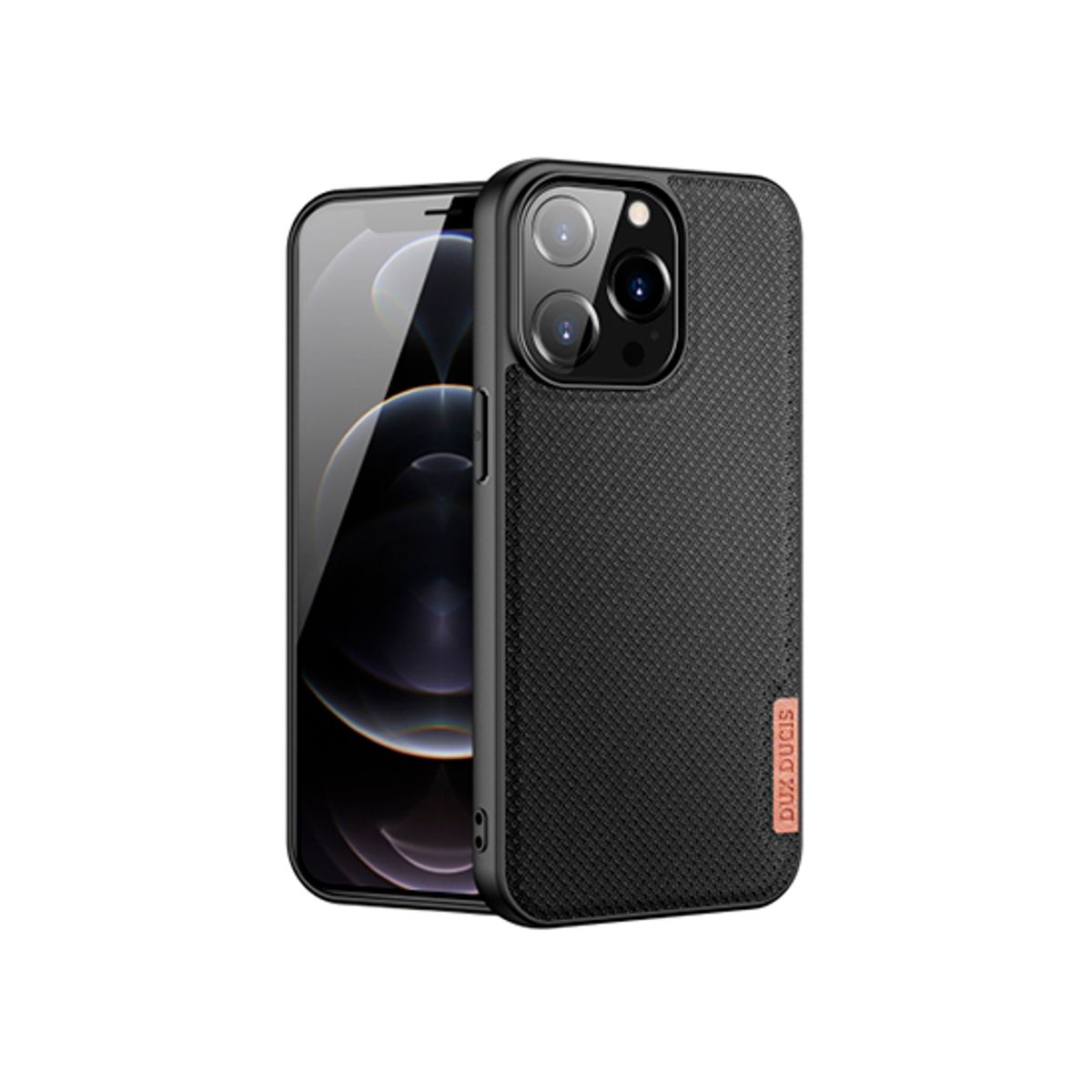 iPhone 13 Pro - DUX DUCIS® Luxe Cover - Tekstil Design - Sort