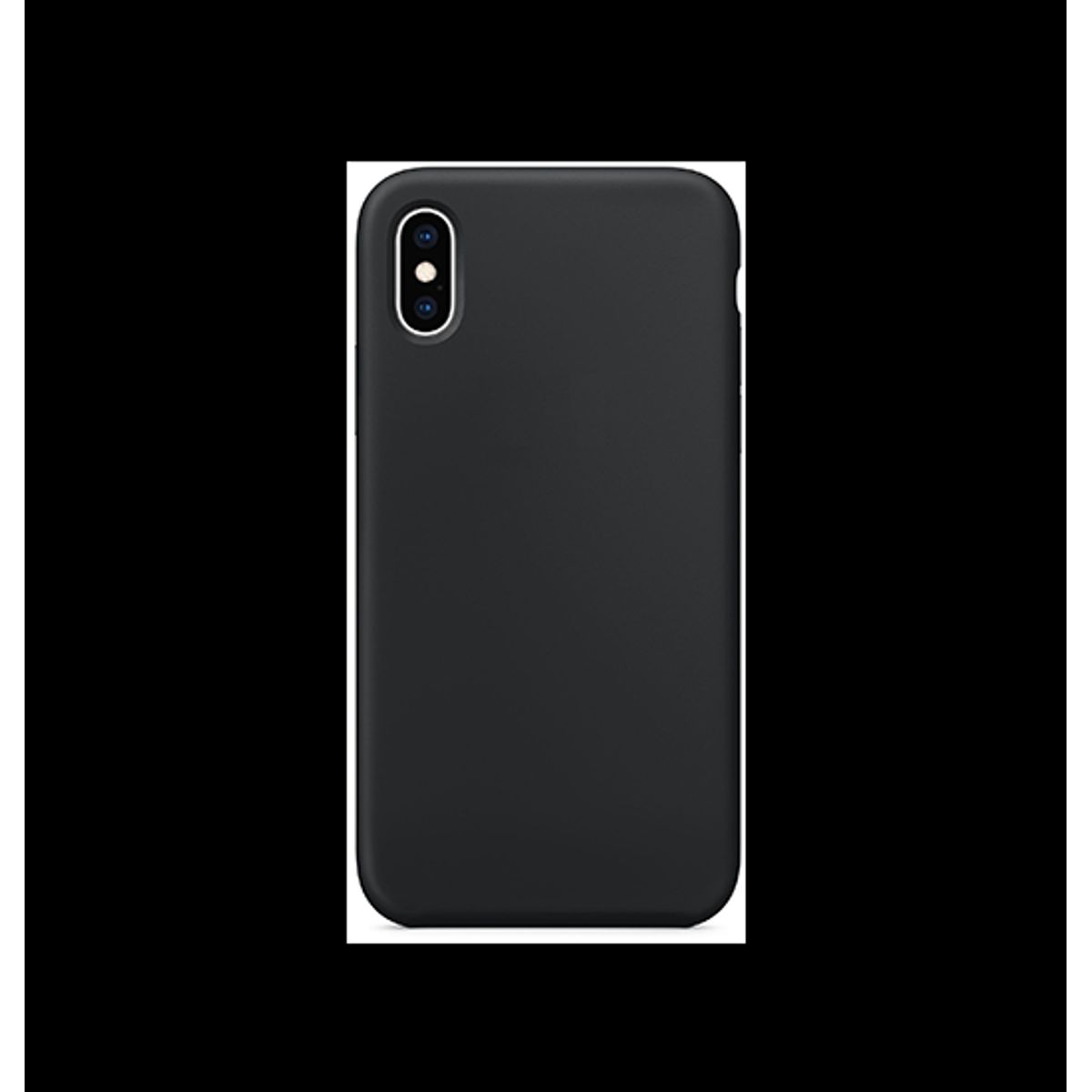 iPhone X/Xs - Deluxe&trade; Soft Touch Silikone Cover - Sort