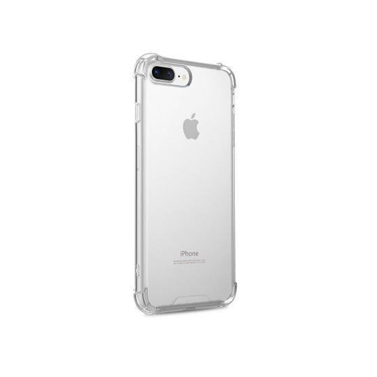 iPhone 7/8 Plus - Silent Stødsikker Silikone Cover - Gennemsigtig