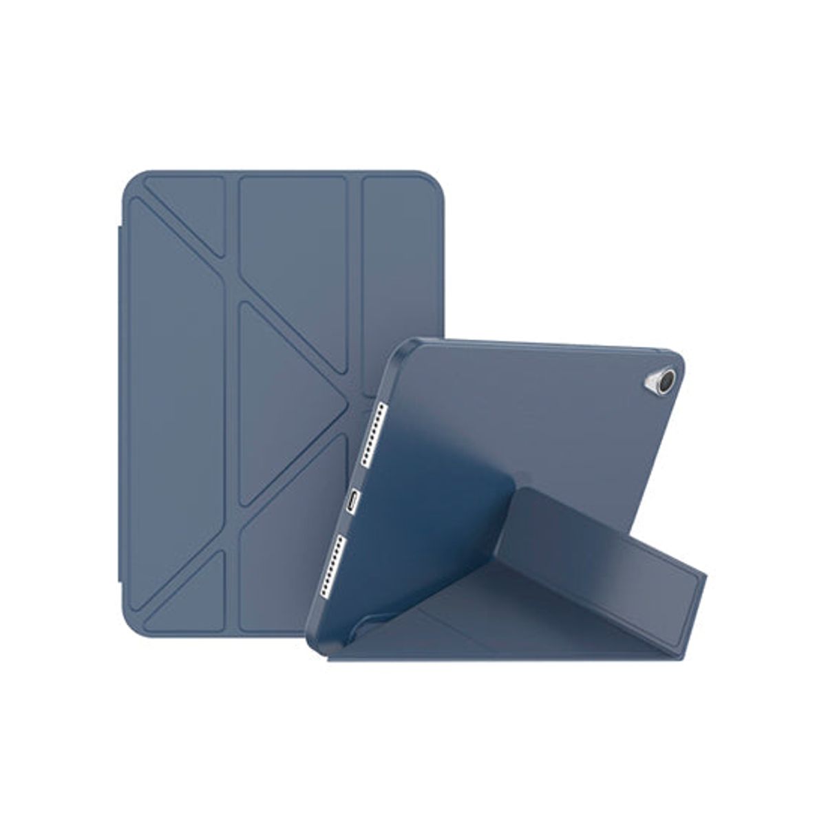 iPad Mini (2021/2024) - Orgami Trifold Læder Cover M. Stander - Navy