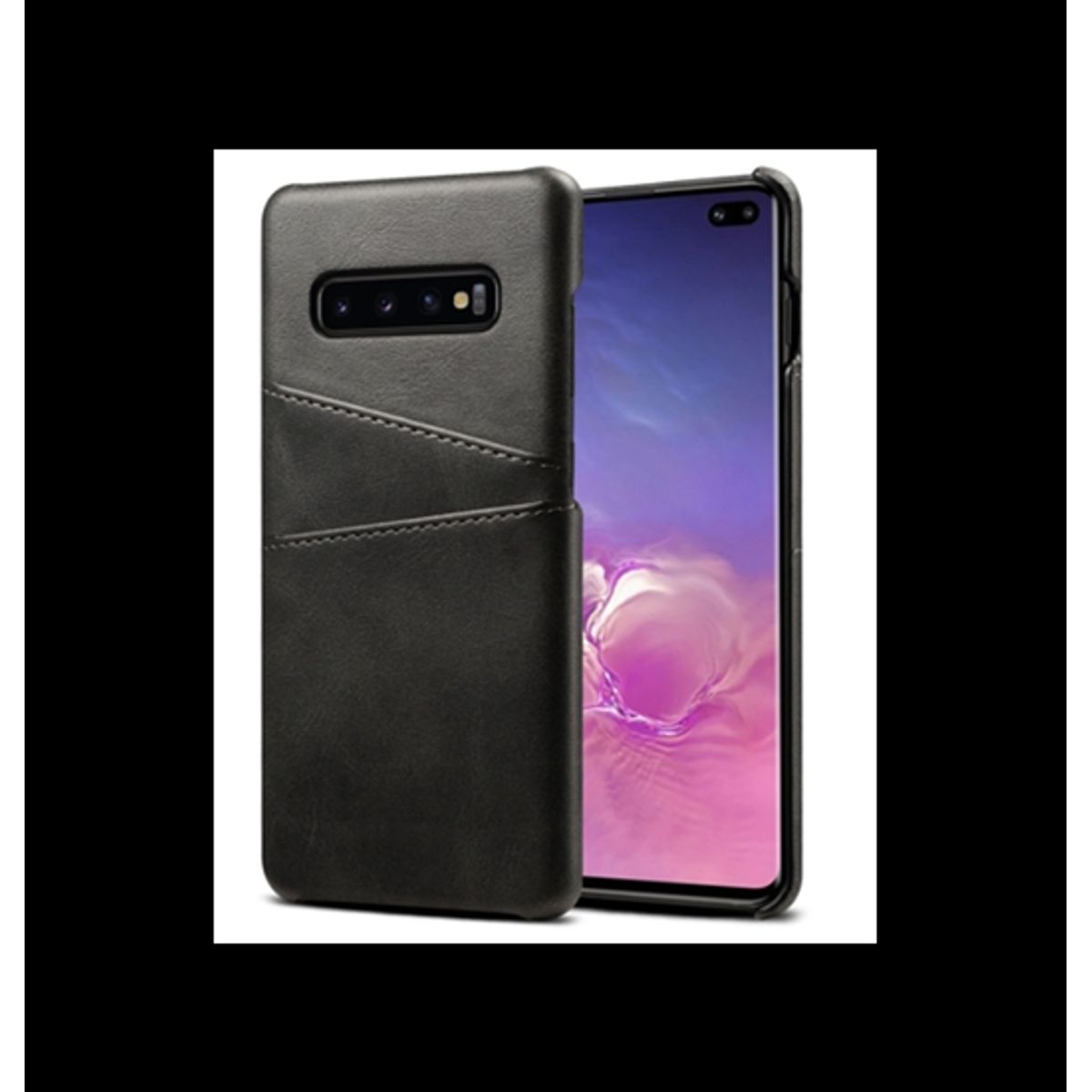 Samsung Galaxy S10 - NX Design Læder Bagcover - Sort