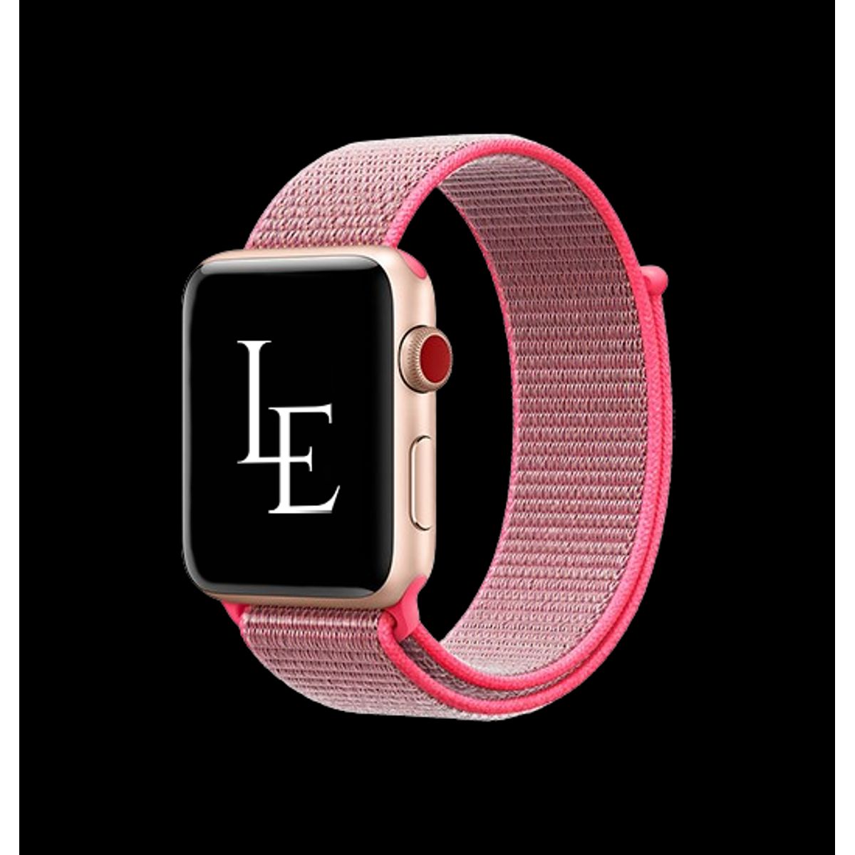 Apple Watch (38/40/SE/41/42mm) - L'Empiri&trade; Nylon Velcro Rem - Rød