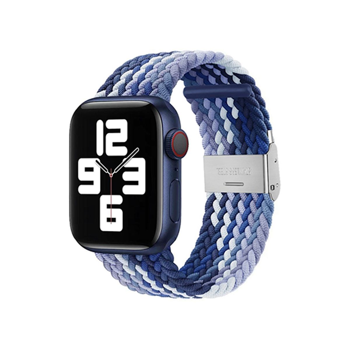 Apple Watch (42/44/SE/45/46/49mm) - Deluxe&trade; Woven Flettet Loop Rem - Blå