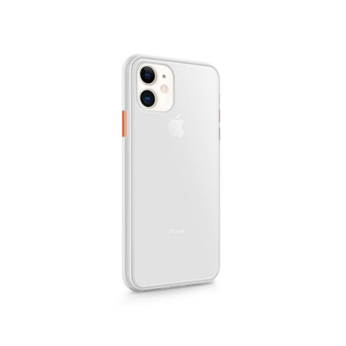 iPhone 12 - DELUXE&trade; Simple Silikone Cover - Hvid/Gennemsigtig