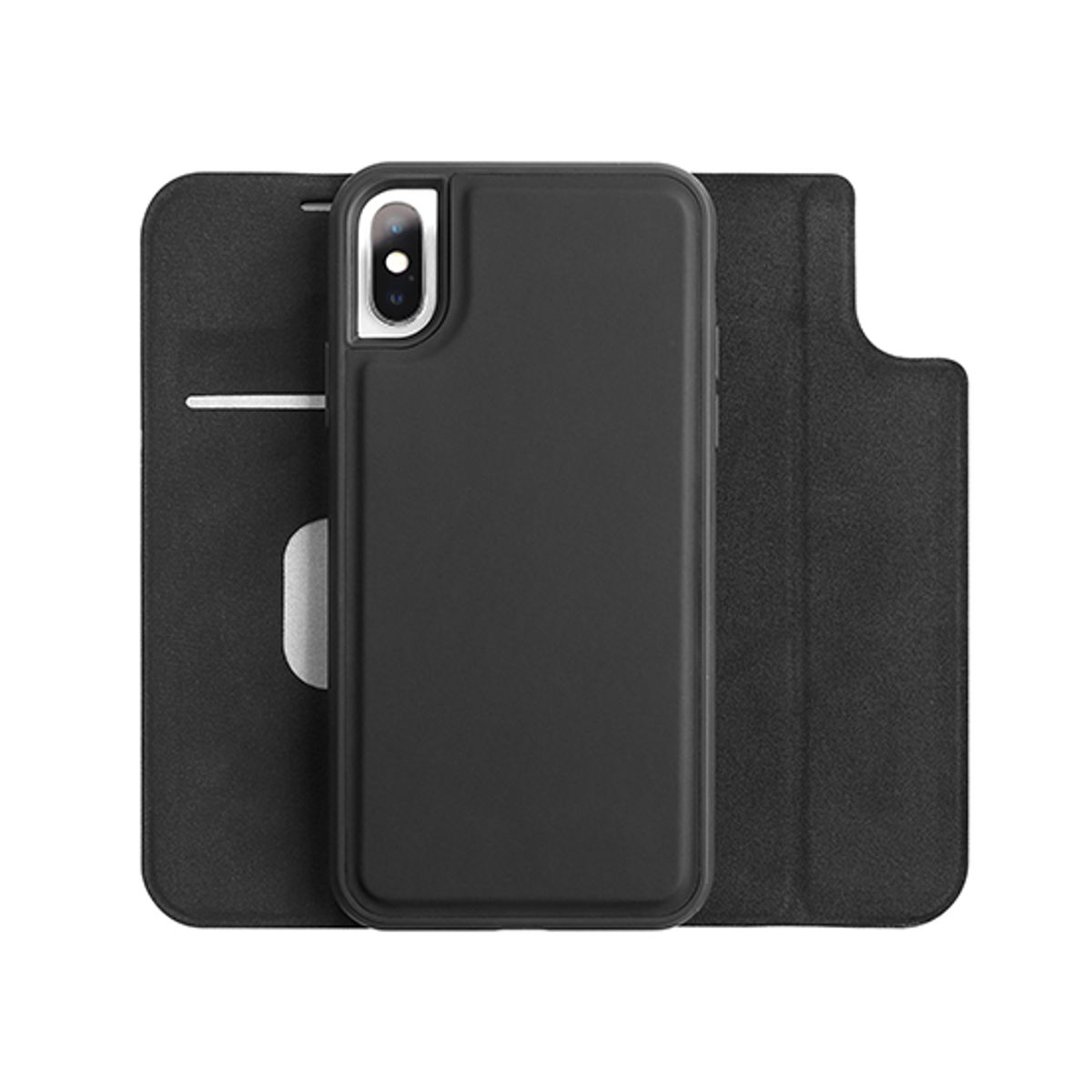 iPhone XS Max - FolioPro 2-i-1 Etui M. Magnetisk Aftageligt Cover - Sort