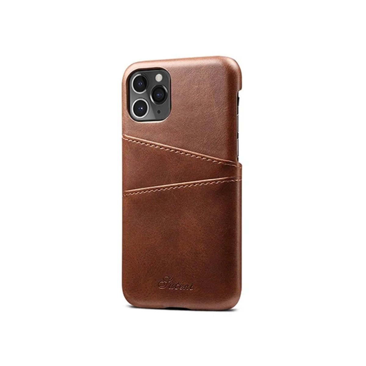 iPhone 11 Pro - NX Design Læder Cover M. Kortholder - Brun