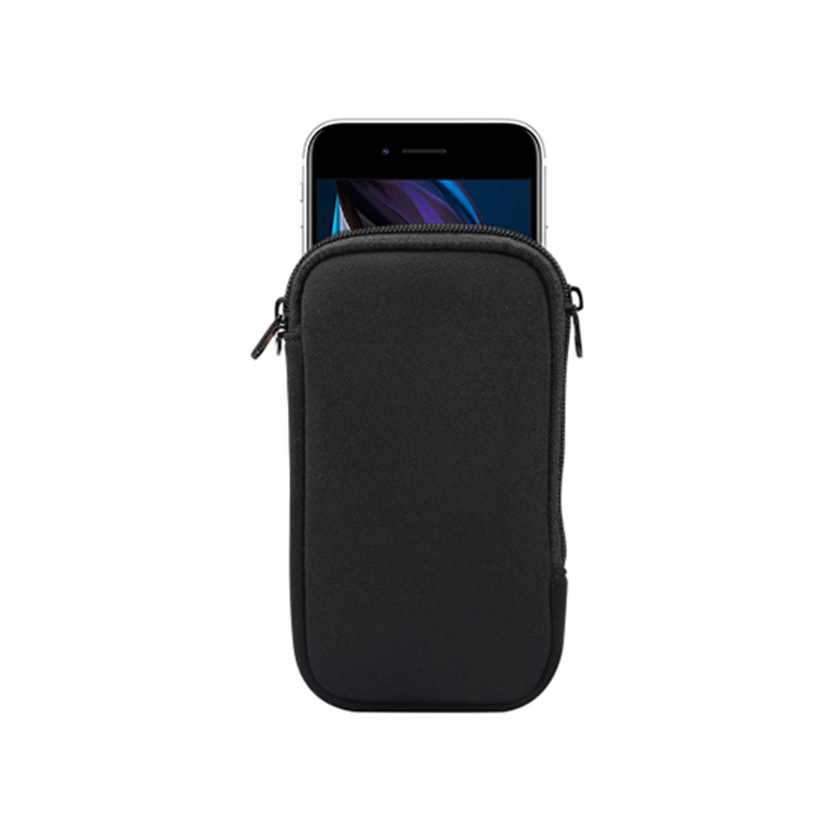 iPhone 7/8/SE(2020/2022) - Simple Nylon Sleeve Etui M. Lynlås - Jet Black