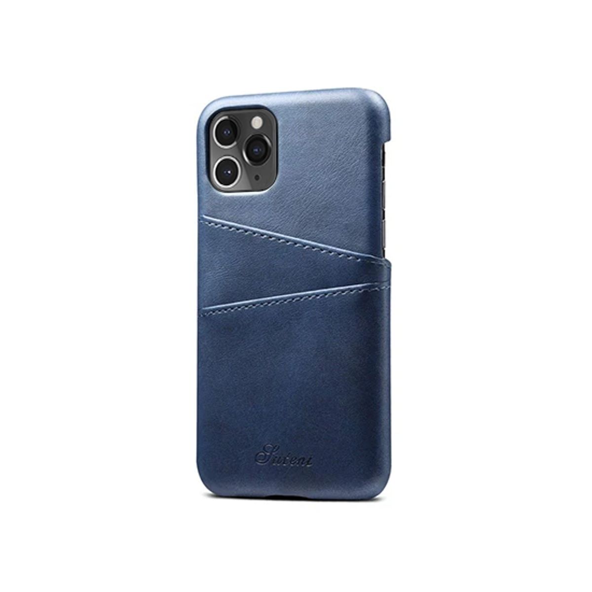 iPhone 11 Pro - NX Design Læder Cover M. Kortholder - Blå