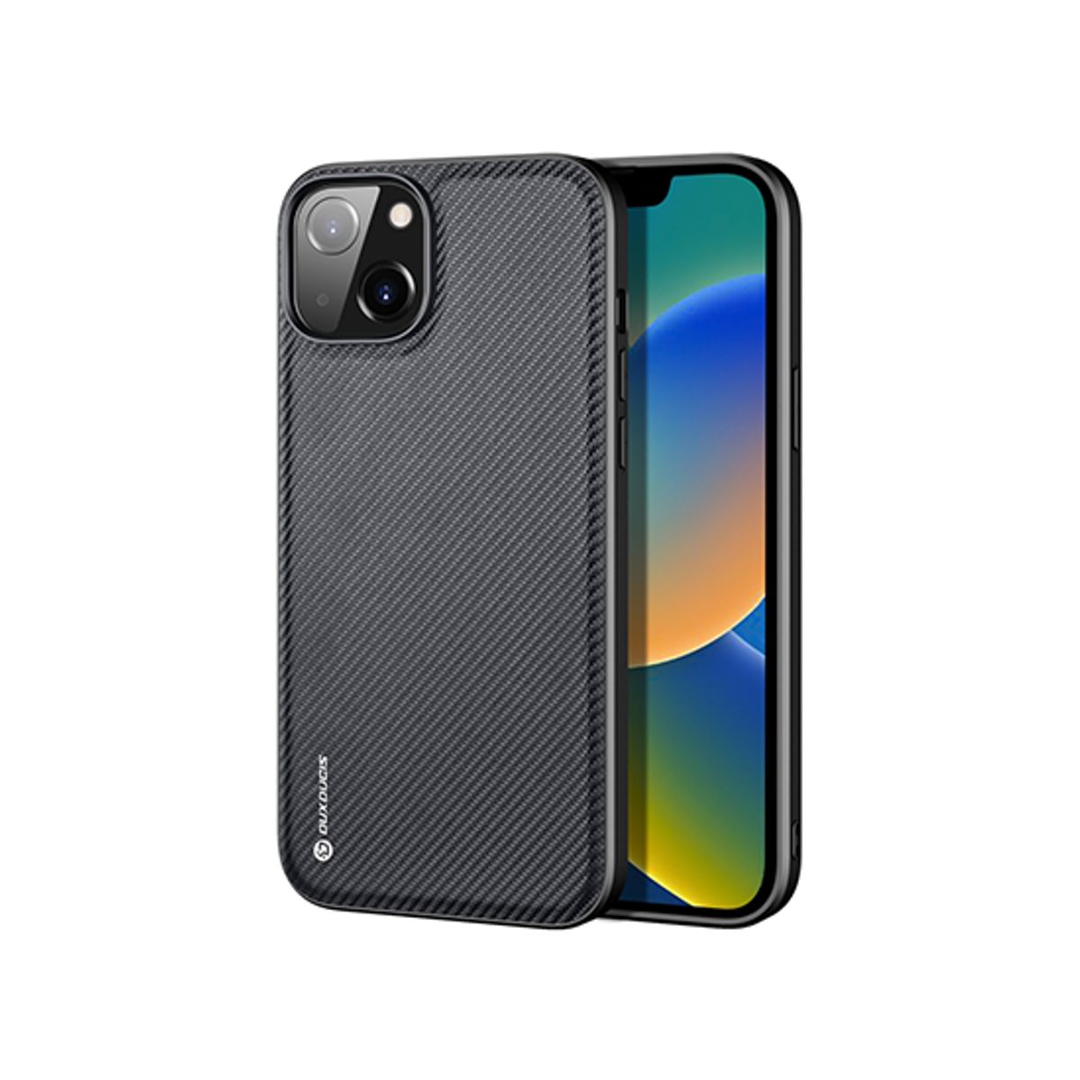 iPhone 14 Plus - DUX DUCIS® Luxe Cover - Tekstil Design - Sort