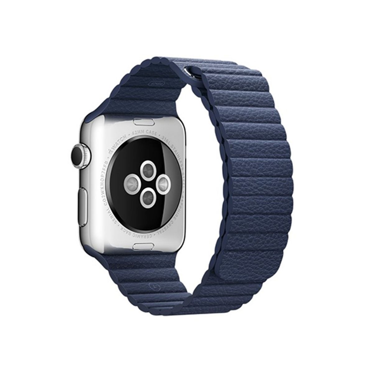 Apple Watch (38/40/SE/41/42mm) - Valence&trade; Loop Læder Rem - Navy