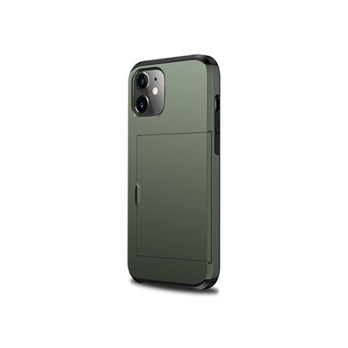 iPhone 12 - Deluxe&trade; Håndværker Cover M. Kortholder - Army