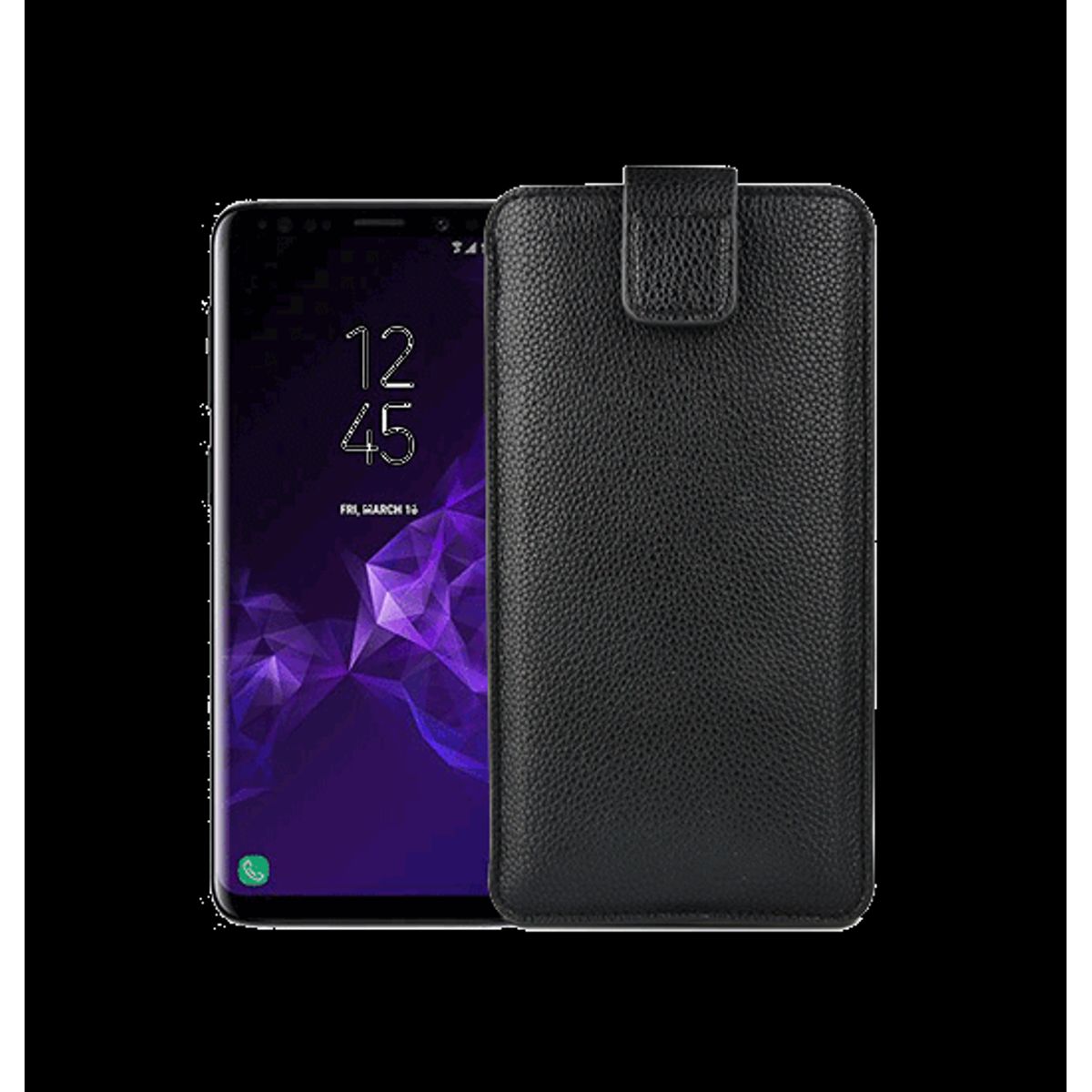 Samsung Galaxy S8 - Verona Læder Sleeve M. Lukning - Black Onyx