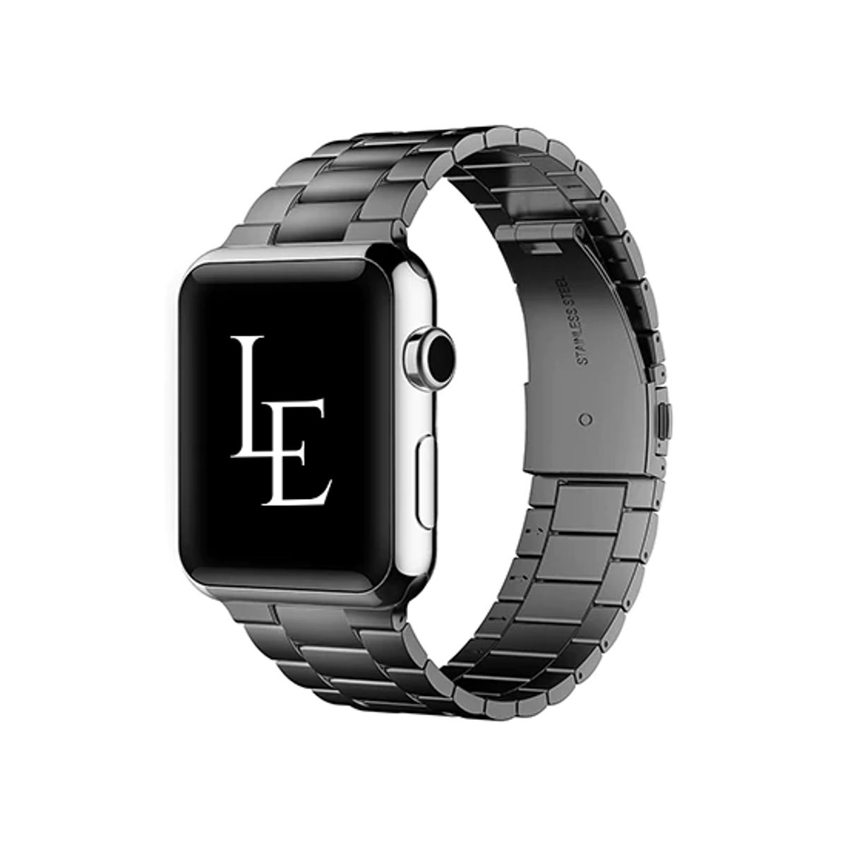 Apple Watch (38/40/SE/41/42mm) - L'Empiri&trade; Premium 316L Stål Rem - Sort