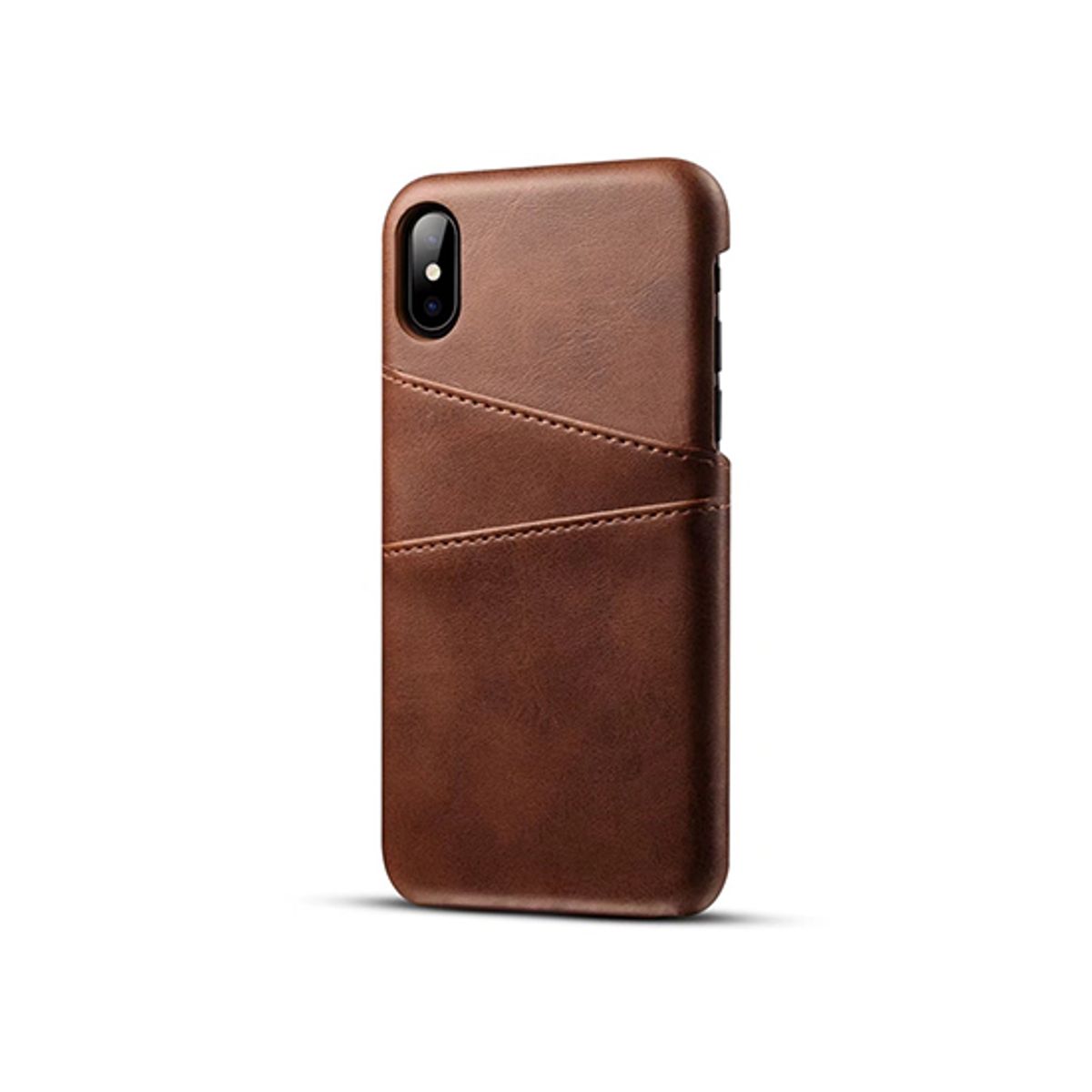 iPhone XS Max - NX Design Læder Cover M. Kortholder - Brun