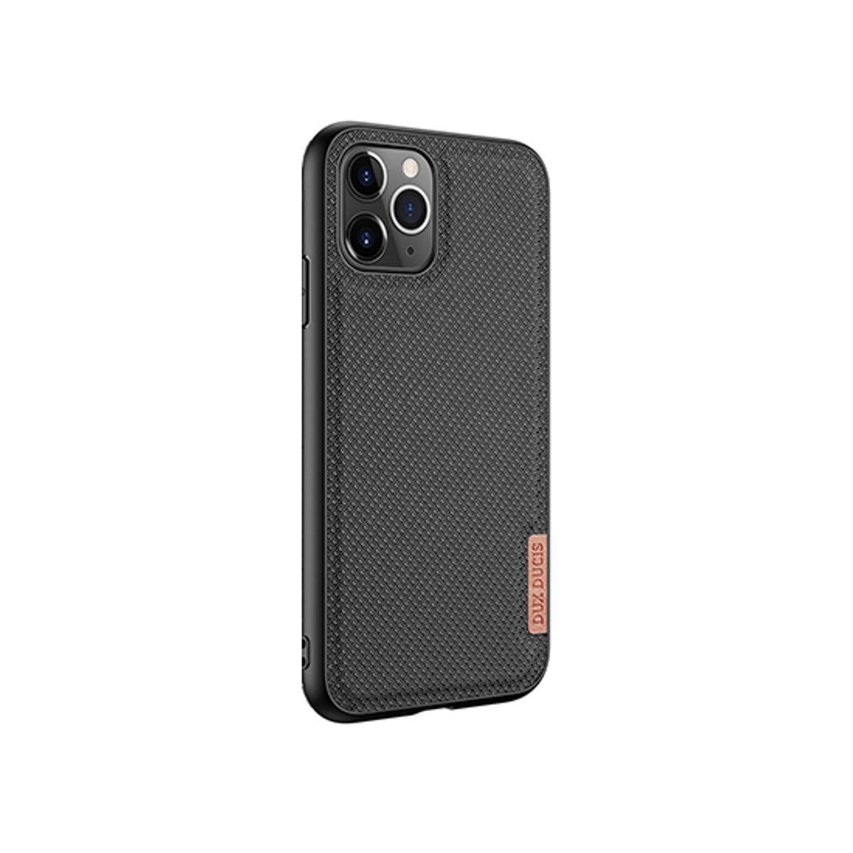 iPhone 11 Pro Max - DUX DUCIS® Luxe Cover - Tekstil Design - Sort