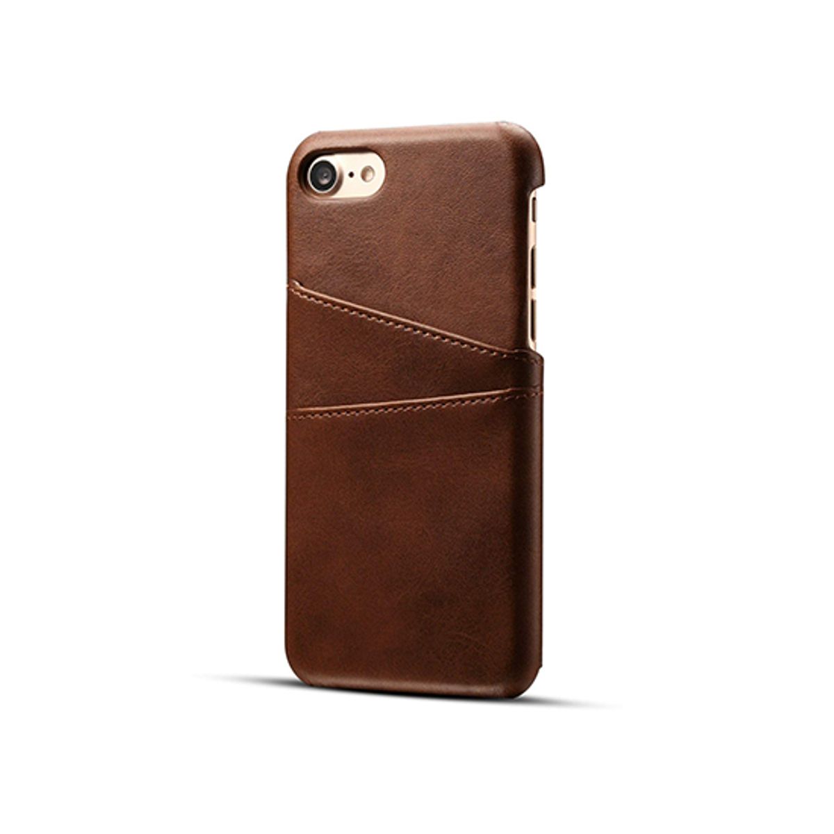 iPhone 7/8/SE(2020/2022) - NX Design Læder Cover M. Kortholder - Brun