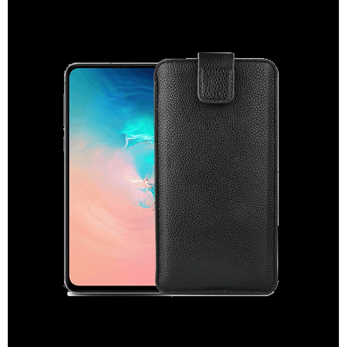 Samsung Galaxy S10+ (Plus) - Verona Læder Sleeve M. Lukning - Black Onyx