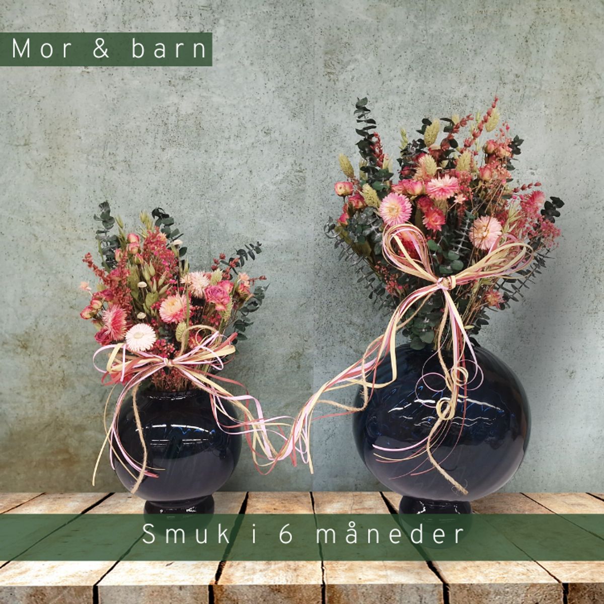 Evighedsbuket - Mor & Barn buket, rosa