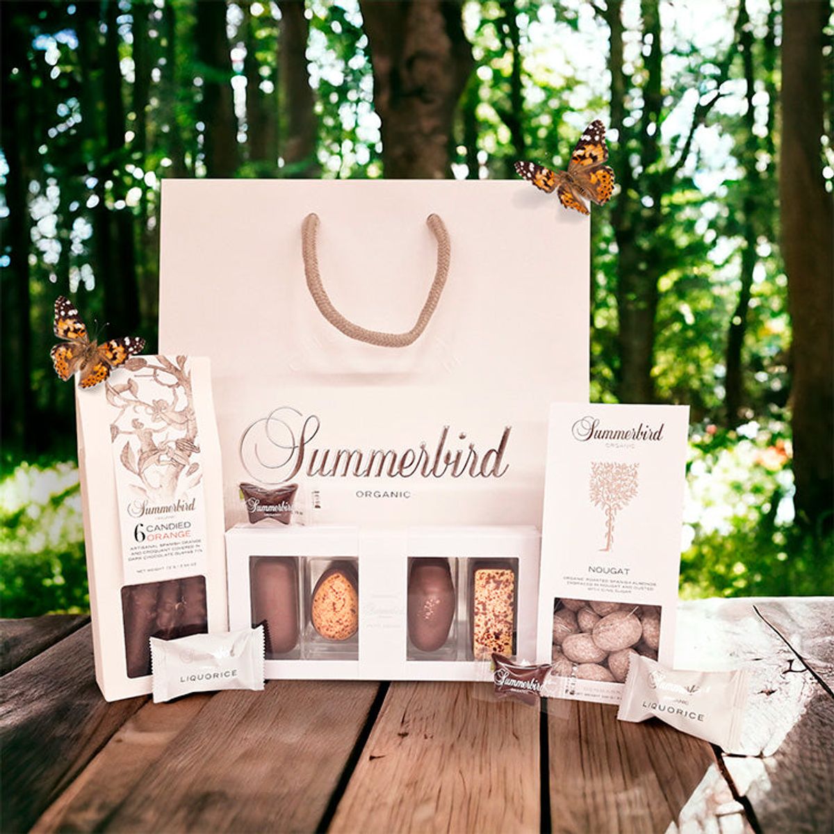 It began with a Butterfly - gavepose med chokolade fra Summerbird