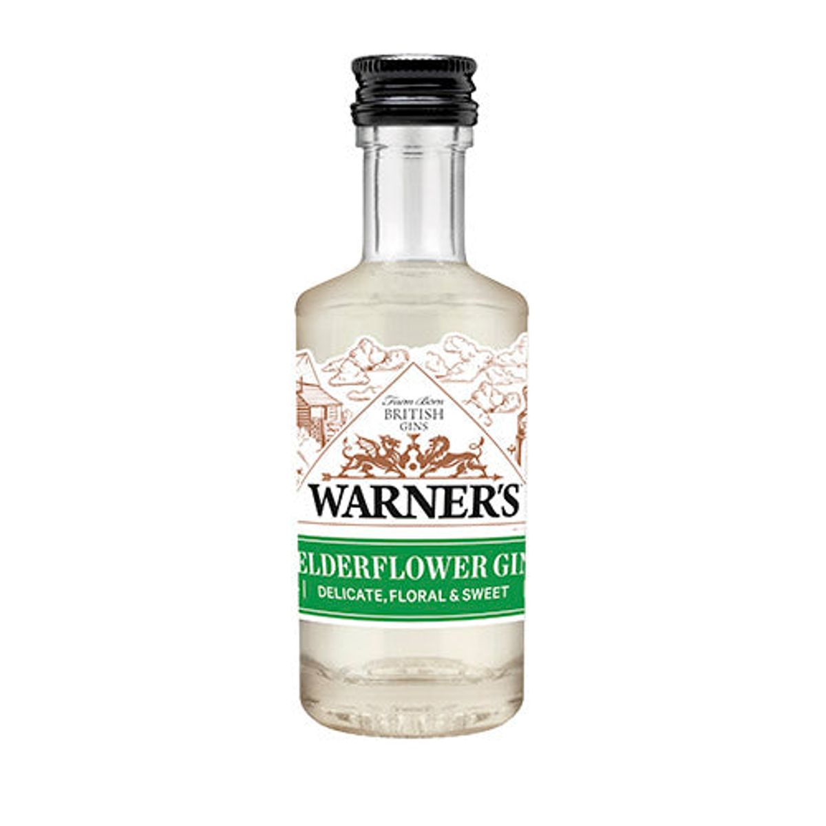 Warner's Elderflower Gin, 5 cl