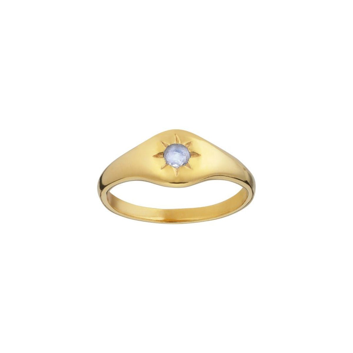 Ibiza Star & Moon Ring Gold - 54