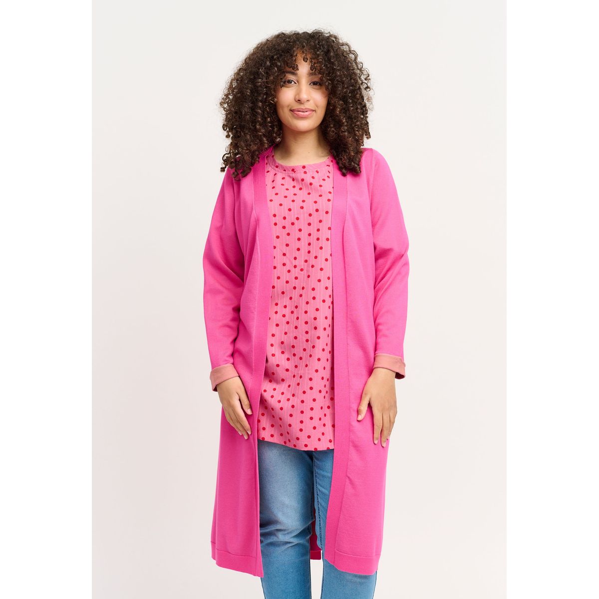 Adia - Bluse - Adeva - Fuchsia Pink - M/46-48