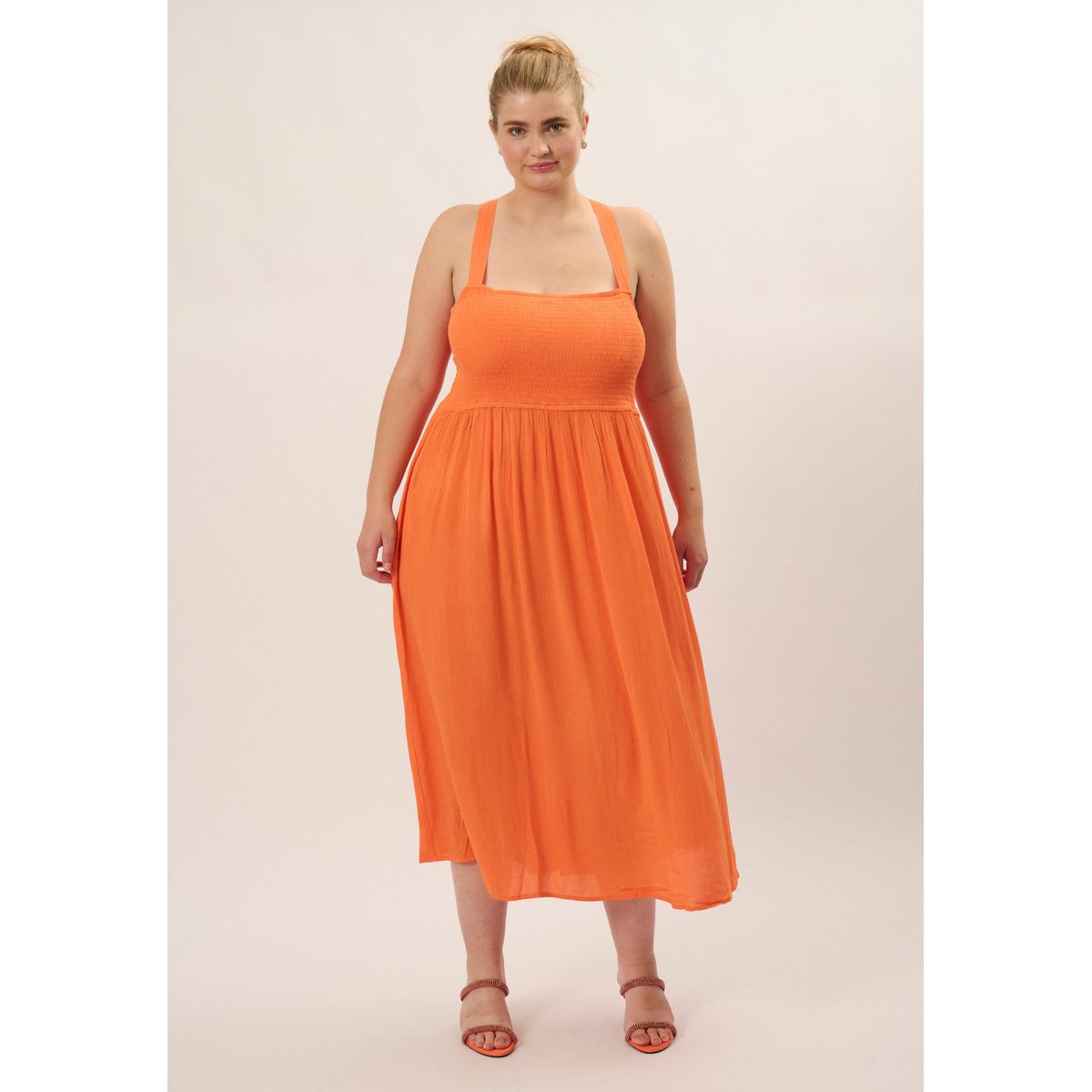 Adia - Kjole - Adpetra - Spring Orange - Xl/54-56