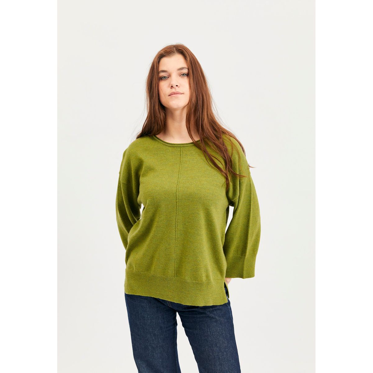 Christel - Apple Green Melange - Bluse - S